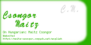 csongor maitz business card